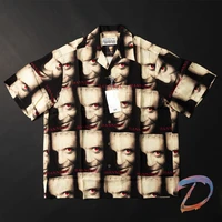 multicolor wacko maria portrait full print shirt 22ss high street fashion limited movie series short sleeved shirts