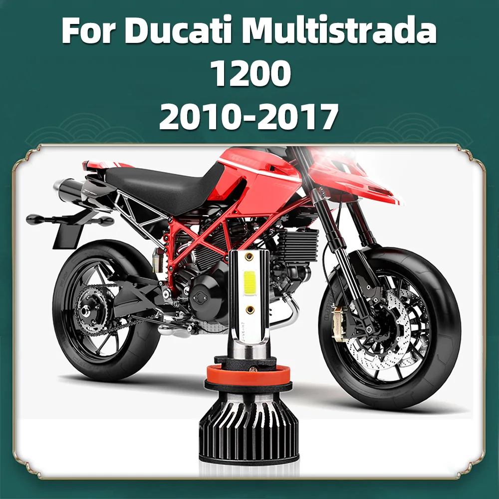 1 шт. светодиодная фара для мотоцикла H11 H9 H8 Ducati Multistrada 1200 2010 2011 2012 2013 2014 2015 2016 2017
