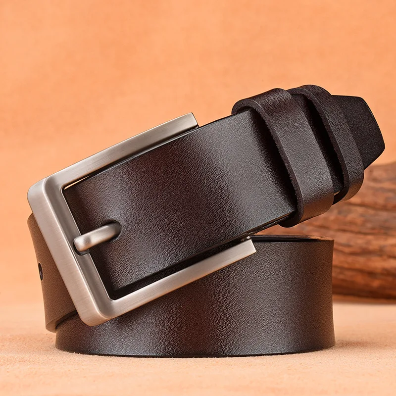 

Men Belt Geniune Leather Belts for Men High Quality Cowskin Male Strap Luxury Pin Buckle Fancy Vintage Jeans Designer Luxury