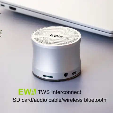 Bluetooth-динамик EWA A109 TWS, металлический динамик портативные музыкальные колонки s с AUX-IN, Micro SD, микрофоном, громкой связью, для домашнего звуково...