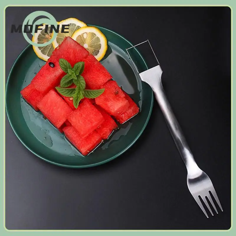 

Creative Watermelon Cutter Double Head Household Watermelon Fork Fruit Tool For Fruits Cantaloupe Watermelon Cutter Artifact
