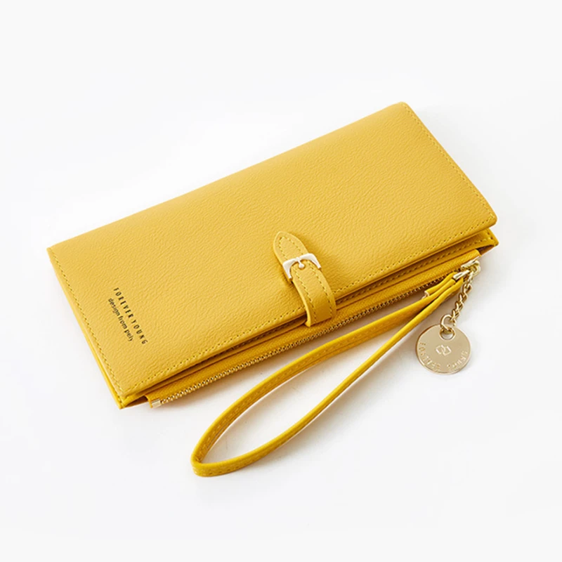 

Fashion Women Long Wallet Female Famous Luxury Designer Coin Bag Multi Card Holder Slot Wallets High Quality Solid Color Purse