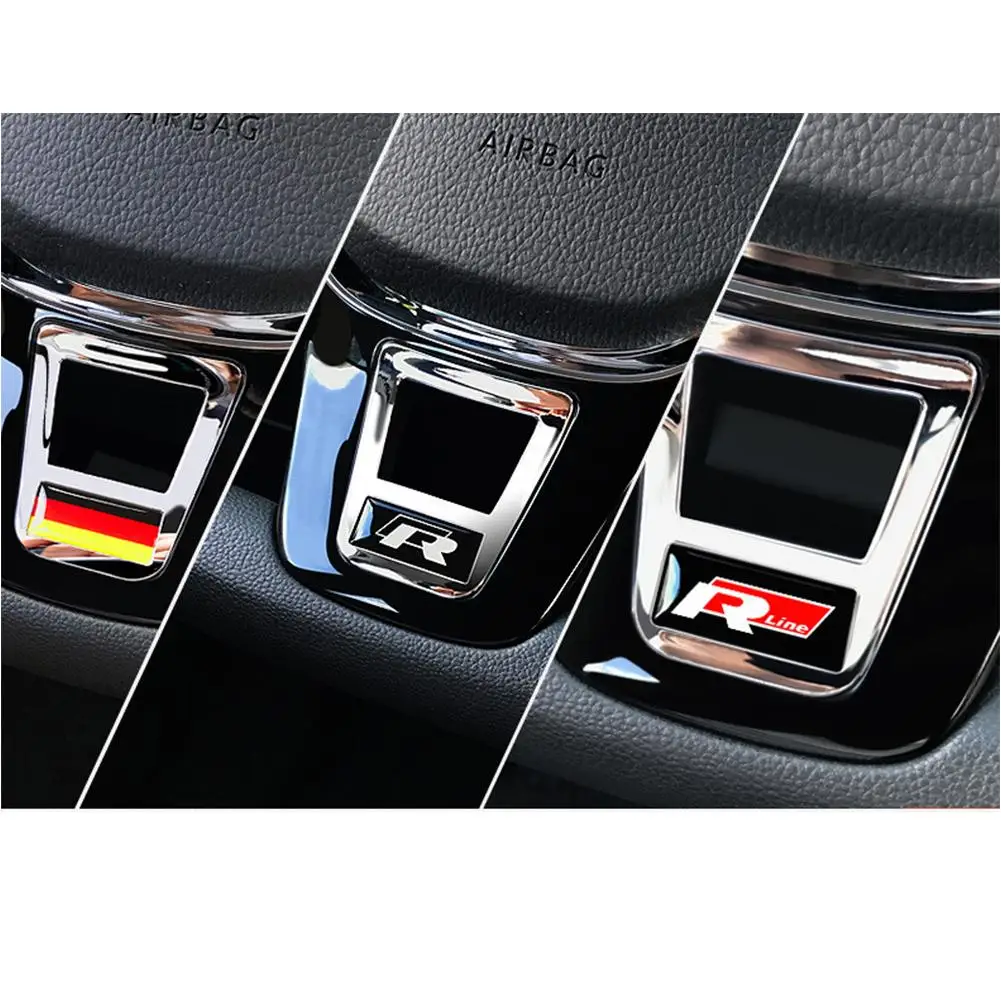 Автомобильная наклейка на руль эмблема R Line для Golf 7 5 Mk7 Arteon Jetta Tiguan Passat B8
