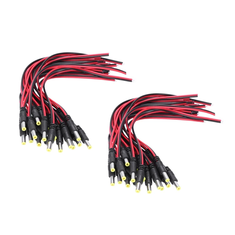 

Штекерный разъем питания постоянного тока для камеры видеонаблюдения, 40 шт., 5,5X2,1 мм