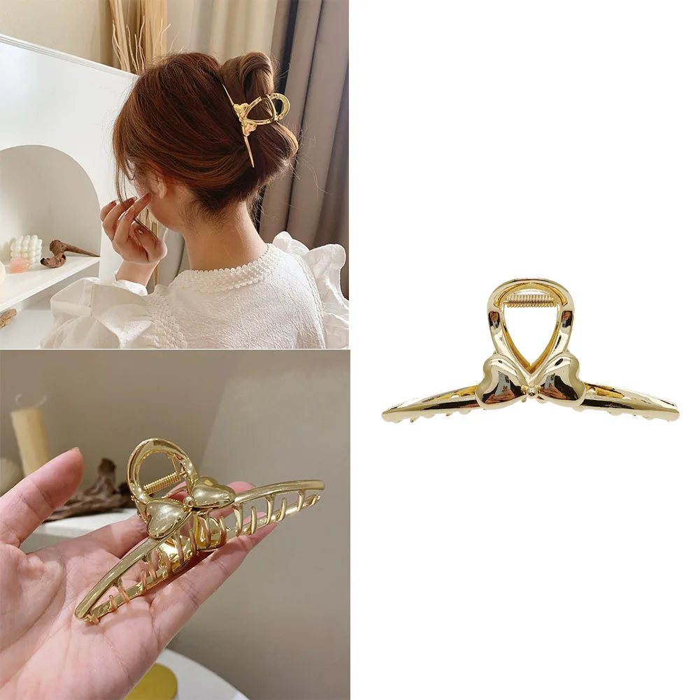 

Женские Геометрические заколки-крабы для волос, модные металлические заколки-крабы для волос в форме сердца, модные аксессуары для волос Ми...