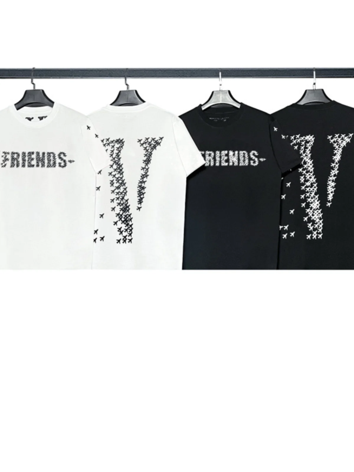 Rocky Life Small Aircraft Large V-Shaped Female Cotton Casual Fashion Brand Men's Couple Summer Short sleeve T-shirt