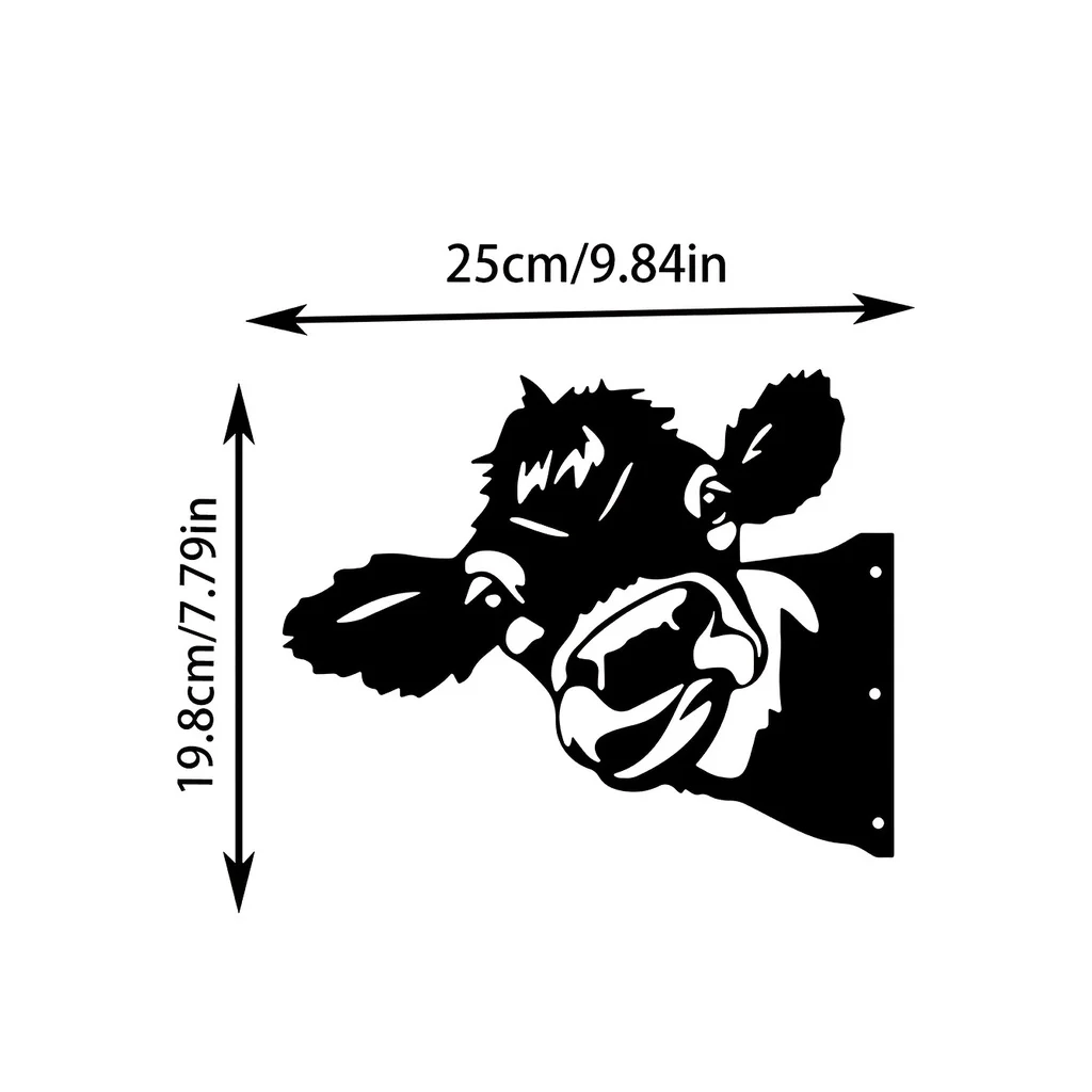 Придайте очарование фермерскому саду с этим украшением в форме коровы железная