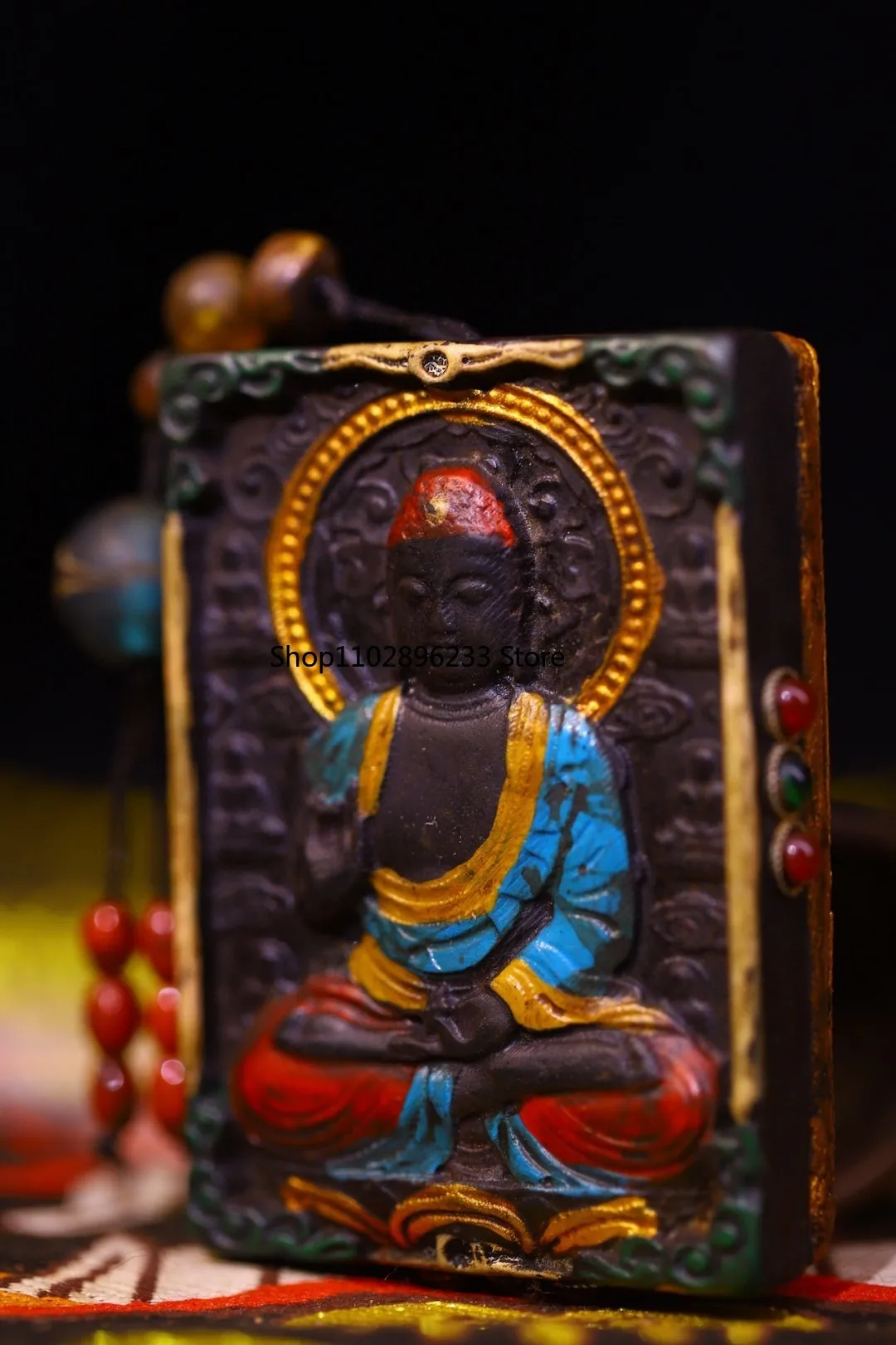 Натуральный метеоритный амулет филигранная инкрустация драгоценными камнями