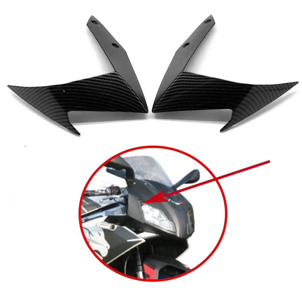 

Motorcycle Front Head Headlight Side Fairing Cover For Aprilia RS125 RS4 2006 2007 2008 2009 2010 2011 Carbon Fiber Paint