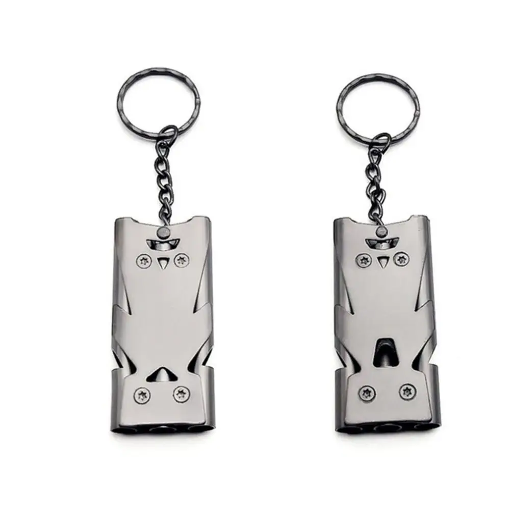 

Survival Multi-functional Three-tube Whistle Camping Tool Car Accessory Korean Style Key Ring Bag Pendant Men Key Chain