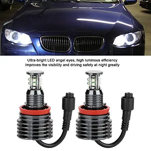 

LED Light Bulb, 2pcs For H8 Socket 80W Super Bright Angel Eyes Fog Lamp LED Light Bulbs Fit for bmw E91 E92 E93