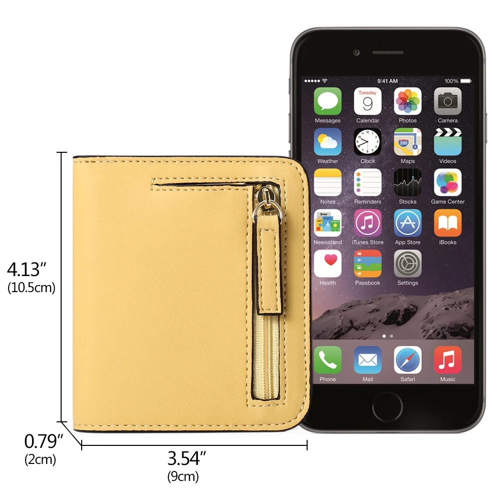 Women Wallets PU Leather Female Purse Mini Solid Multi-Cards Holder Coin Short Wallets Slim Small Wallet Zipper Hasp