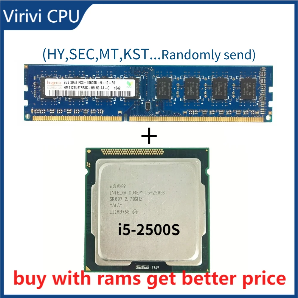 

DDR3 2G 1333Mhz with i5-2500S i5 2500S 2.7 GHz Quad-Core CPU Processor 6M 65W LGA 1155