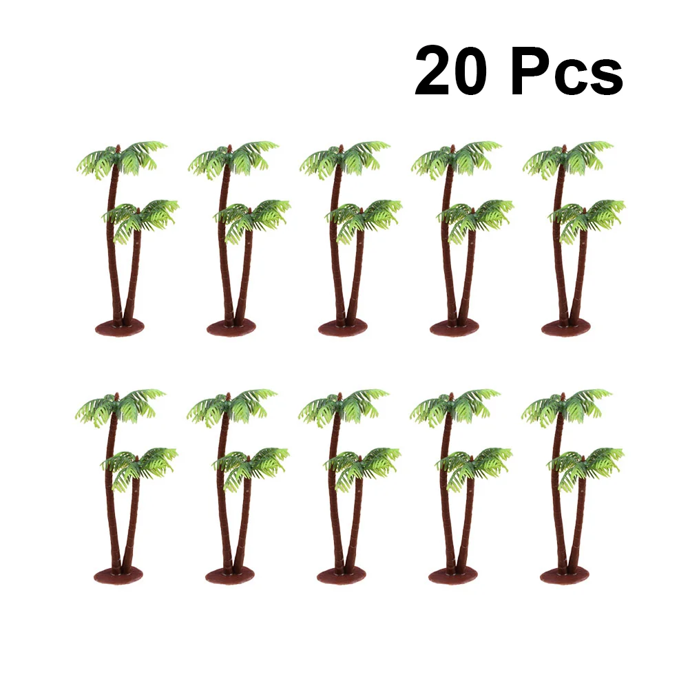 

20 PCS Miniature Pots Bonsai Craft Model Trains Landscape Scenery Cake Decorating Trees Palm Railroad