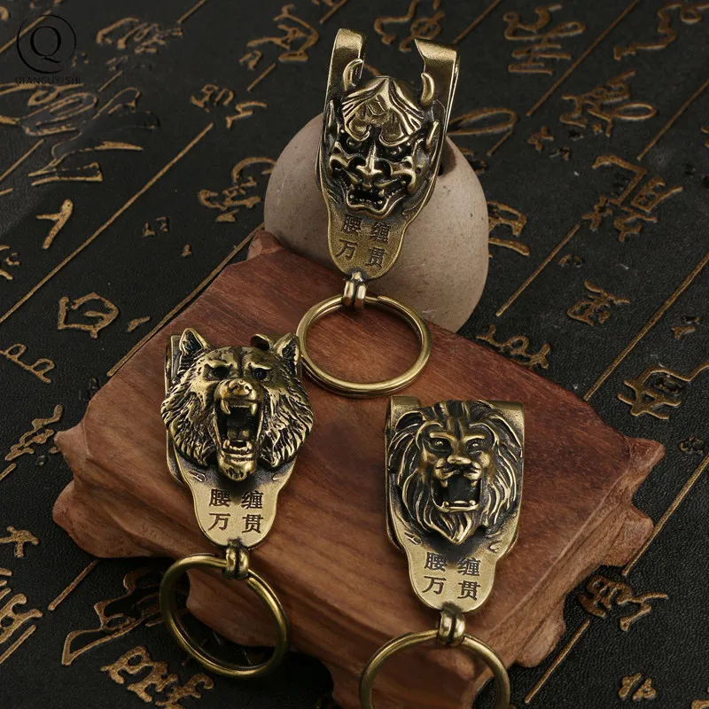 Металлический брелок Hannya в ретро стиле с изображением призрака монстра