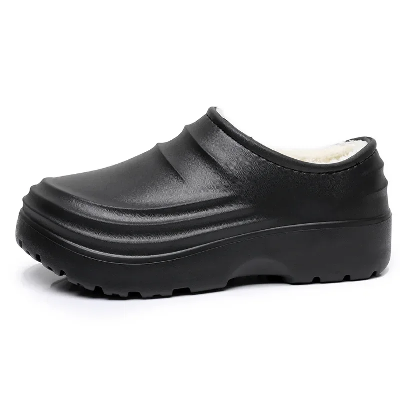 Теплая хлопковая обувь для шеф-повара мужчин водонепроницаемая маслостойкая