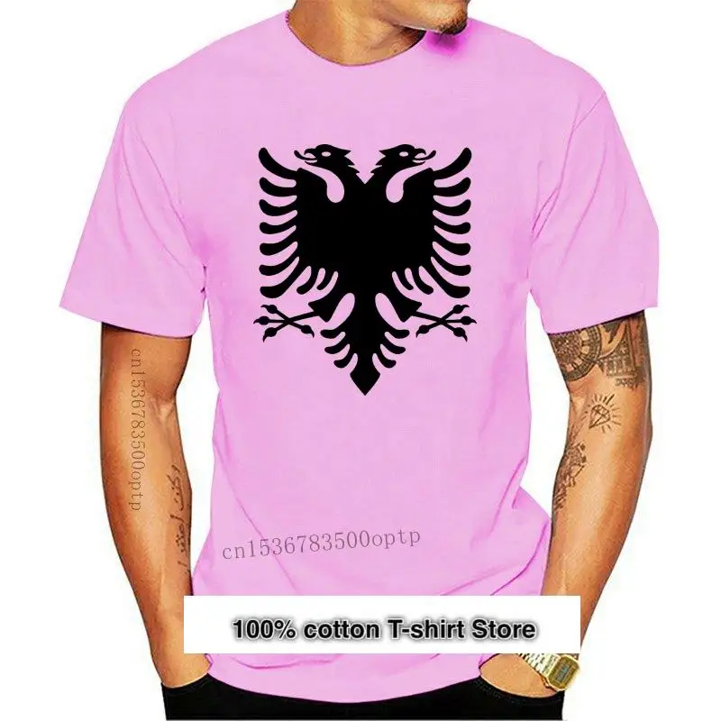 

Ropa de verano para hombre, camiseta de манга corta, fresca, casual, с бандером Албании, Fotl, loгопо