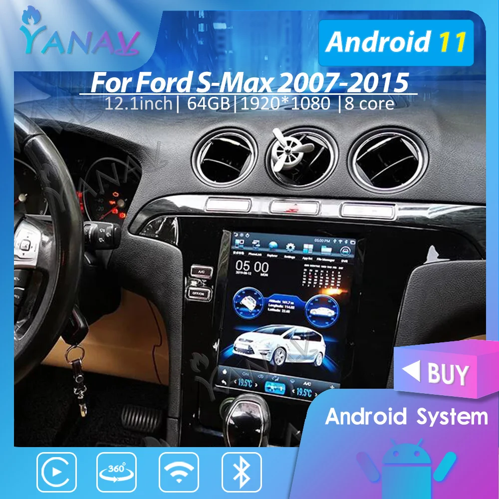 

Car radio For Ford S-Max Galaxy 2007-2015 car DVD player Auto Audio Navigation stereo Head Unit 2 Din wireless Carplay