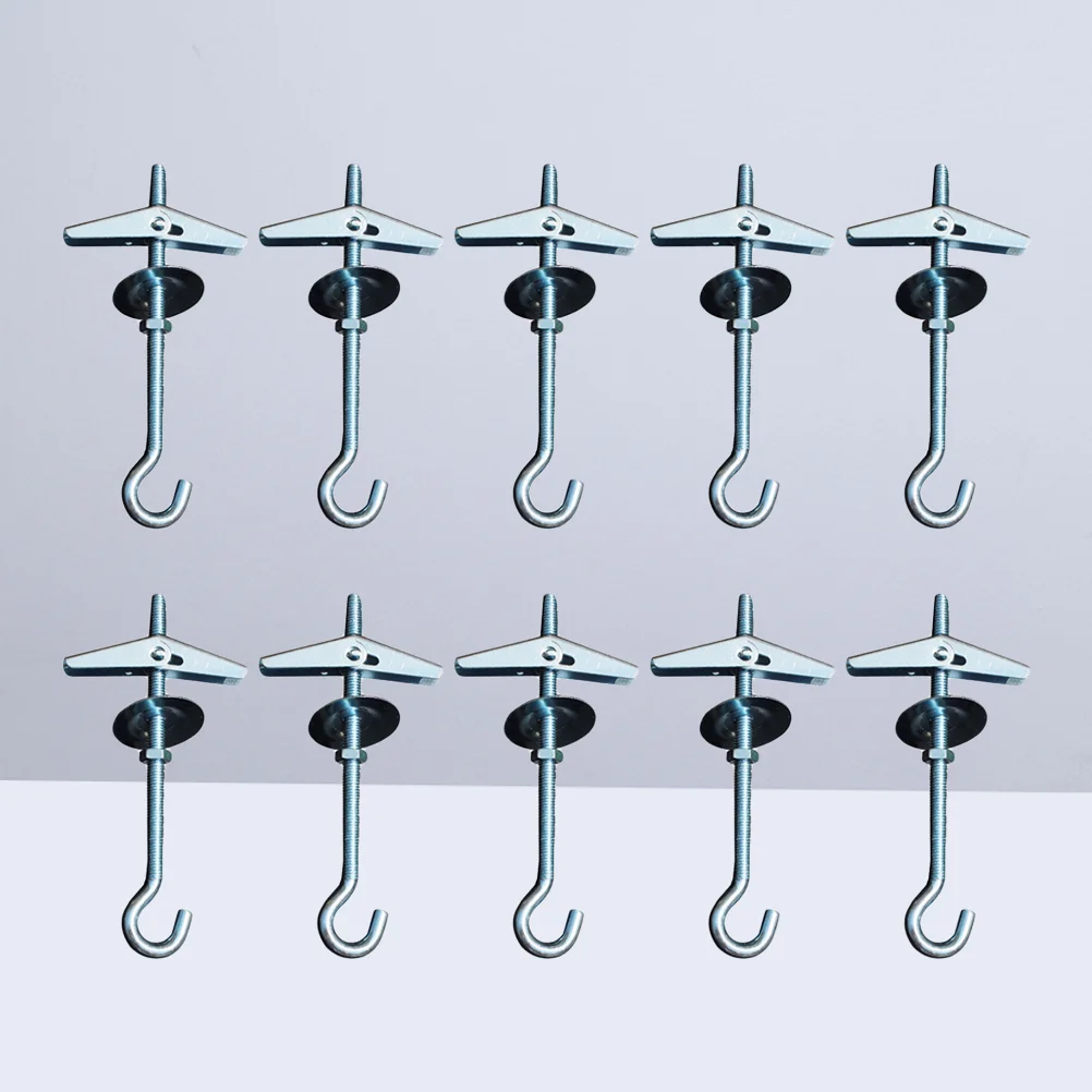 

10 Pcs Outdoor Pots Toggle Wings Hooks Lantern Hanging Hook Flower Pot Hanger Hook Spring Toggle Hook Ceiling Lights Hooks
