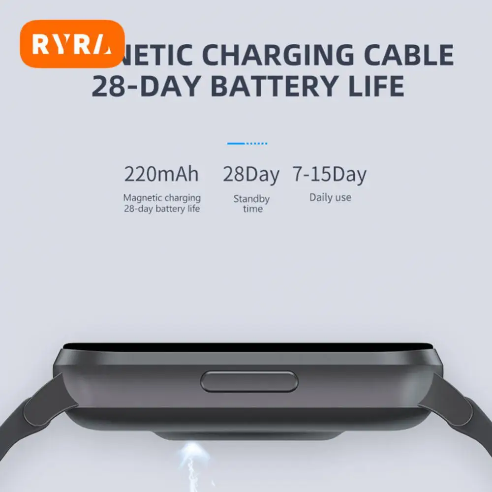 

Смарт-браслет с шагомером, 1,69 дюйма, водозащита Ip68, 220 мАч, для Android Ios, Смарт-часы, спортивный браслет с режимом сна