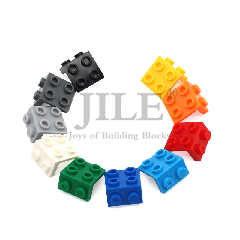Фото 50 шт. строительные блоки Moc кронштейн 1x2-2x2 прямоугольный 447228 DIY просветляющие кирпичи, совместимые со сборками игрушек из частиц №1