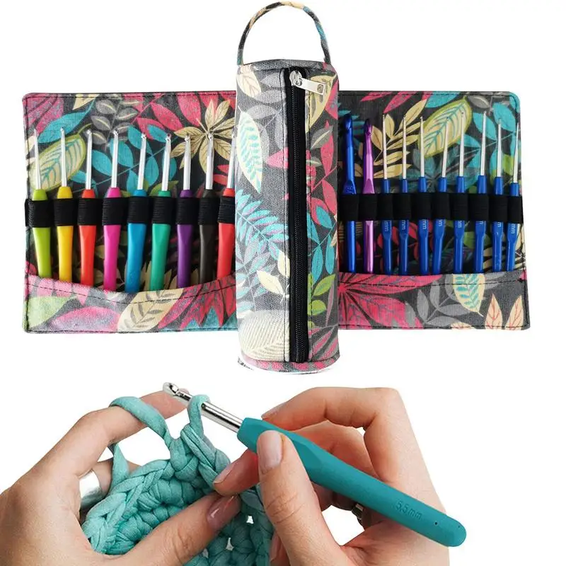 

Crocheting Kit Knitting Yarn Set Portable Knitting Crochet Supplies Beginner Crochet Kit Crochet Needle DIY Yarn Weaving Tool