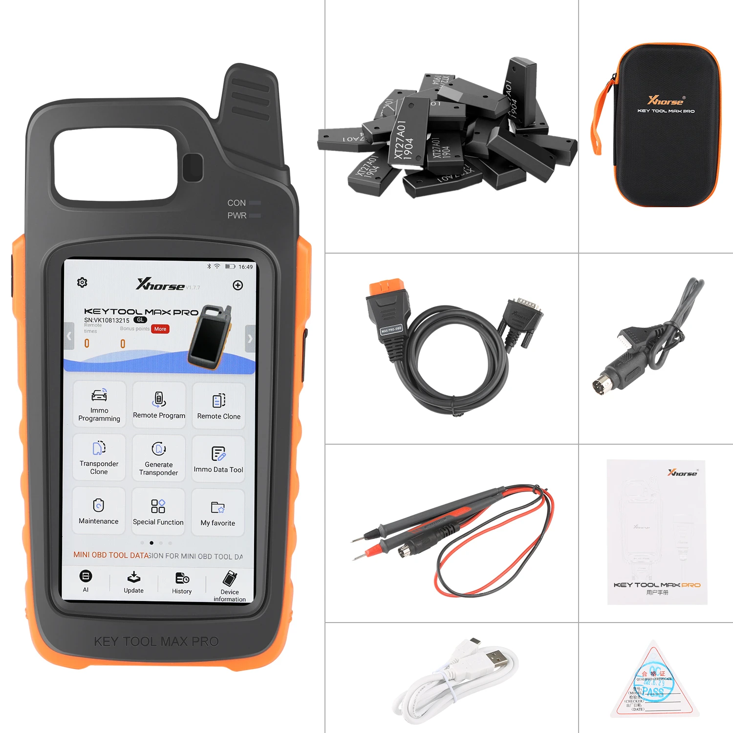 Xhorse VVDI Key Tool Max Pro Key Tool Max Mini OBD Tool Автомобильный ключ программатор диагностический инструмент с функцией сброса кодирования