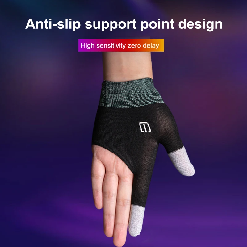 

Non-Slip Design Anti-Sweat Breathable Touch Finger For Highly Sensitive Nano-Silver Fiber Material Gel Palm Support Mobile