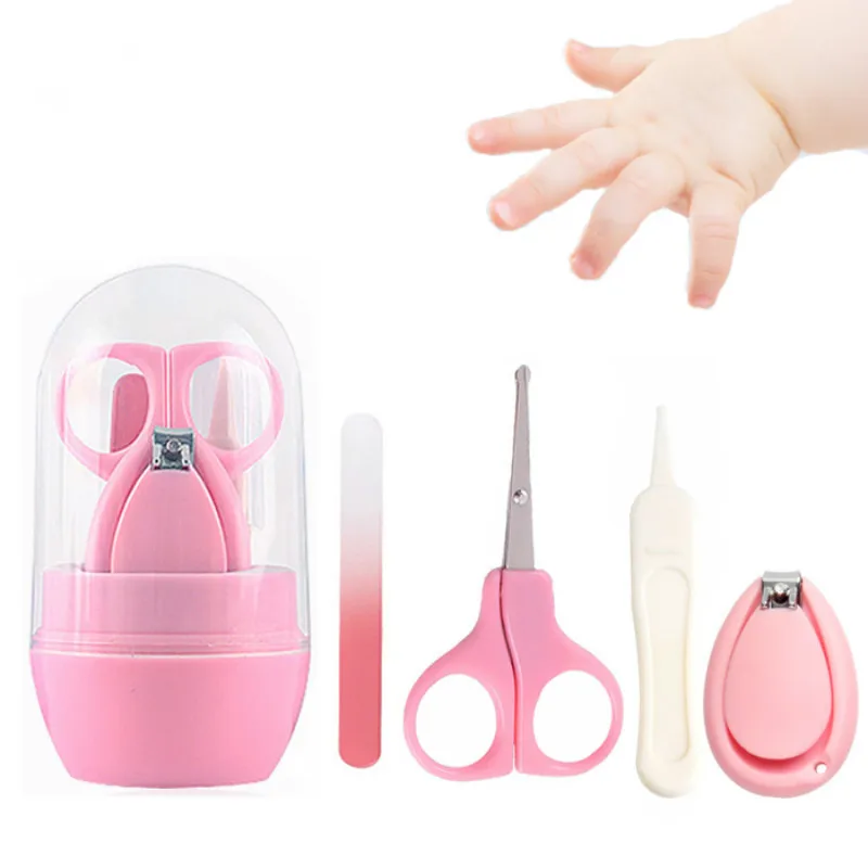

4 Pcs New Baby Boy Girl Nail Clipper Set Newborn Baby Hand Foot Care Products Children Nail Trimmer Kids Nail Scissors Supplies