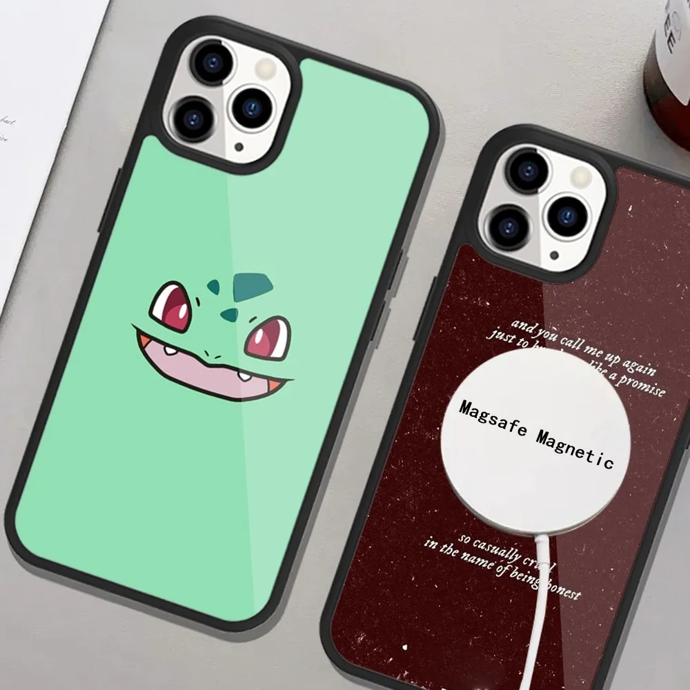 Милый мультяшный чехол для телефона iPhone Magsafe Magnetic 15 14 13 12 11 Plus Pro Max с беспроводной