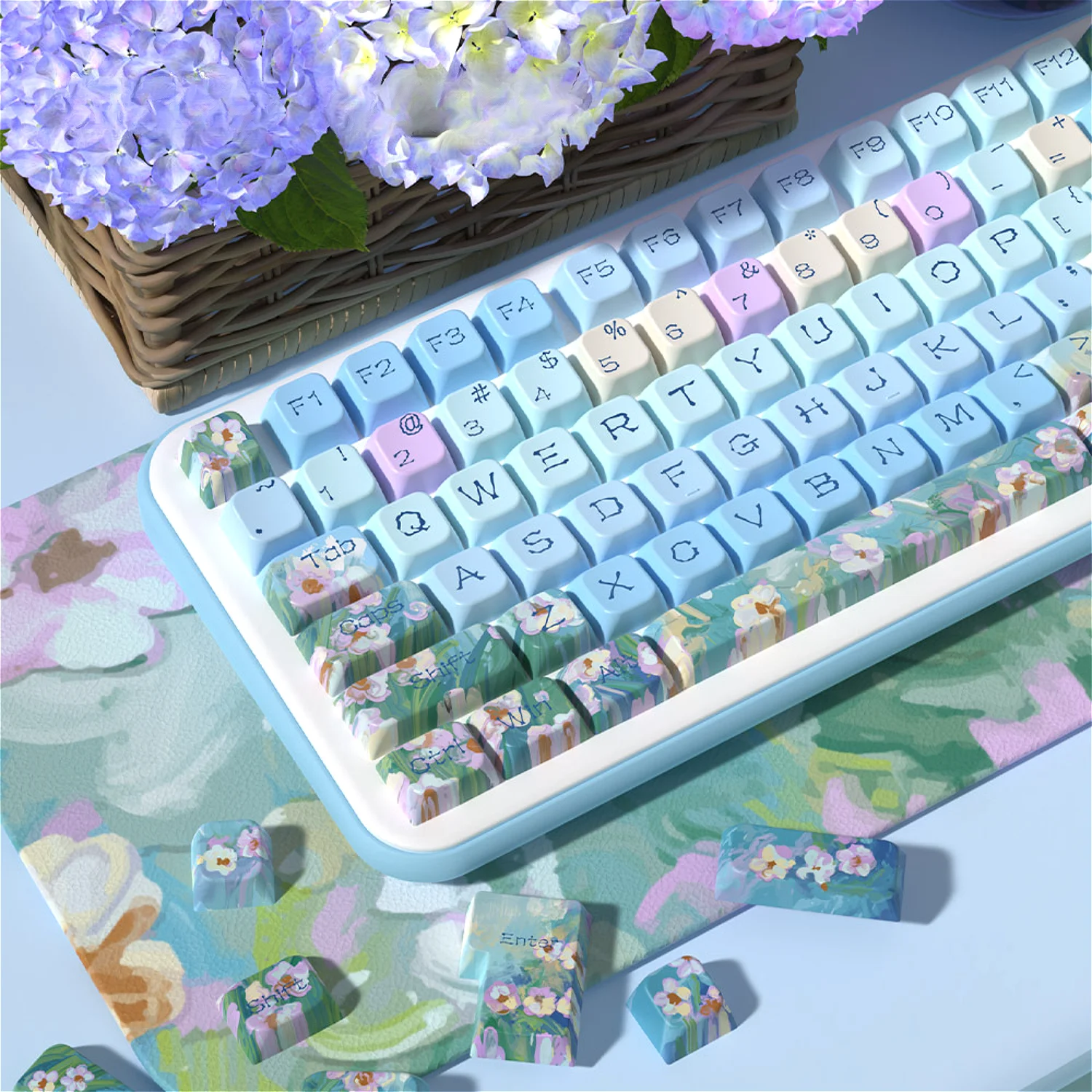 MDA колпачки клавиш PBT персонализированные маргаритки большой набор для 60/84/98/108