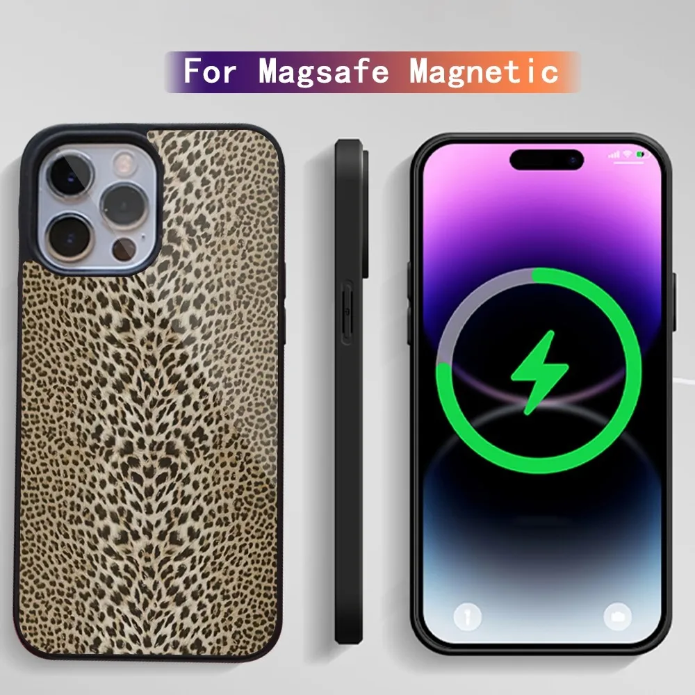Модный чехол для телефона с леопардовым принтом и пантерой iPhone 15 14 13 12 11 Plus Pro Max