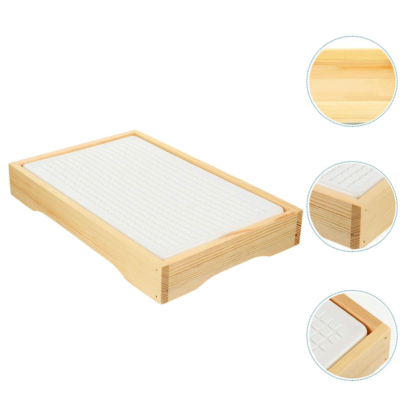 

1 Set Sashimi Food Preservation Tray Wooden Seafood Sushi Tray for Restaurant