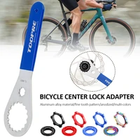 mtb bike hub center lock brake disc to 6 hole adapter aluminum alloy centerlock conversion 6 bolt brake disc bicycle accessories
