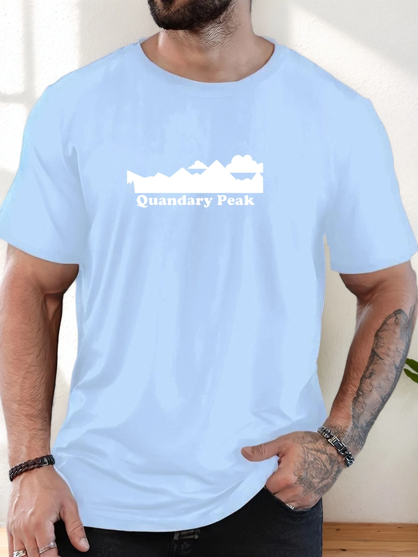 Фото Мужская Quandary Peak Pattern Летняя повседневная футболка с коротким вырезом №2