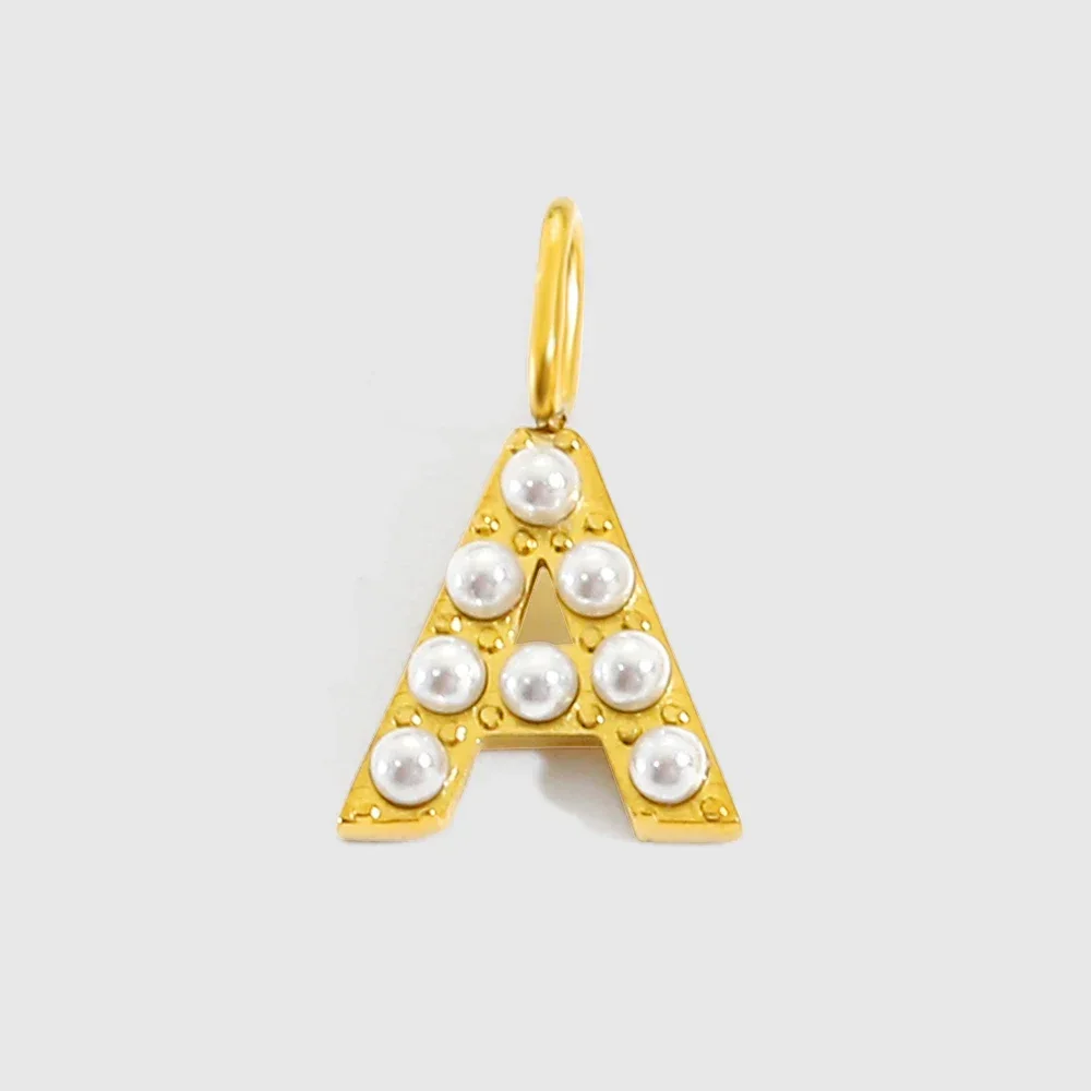 Женское 10 шт. искусственный жемчуг нержавеющая сталь 26 букв сокращение имени