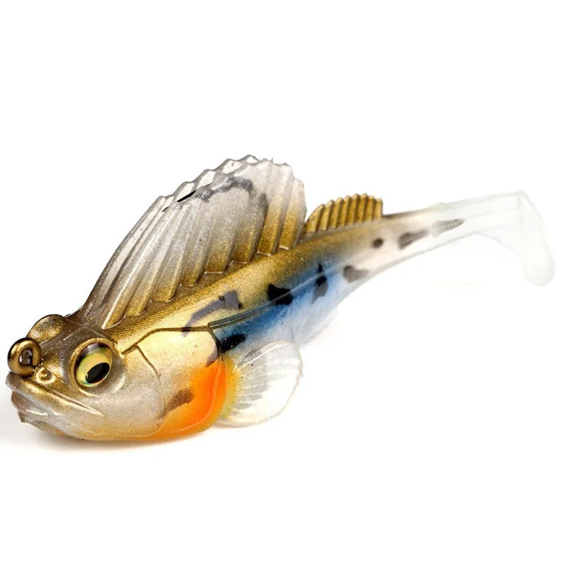 

10Pcs/lot Fishing Soft Silicone Lure Freshwater Bait Bass Dark Swimbaits Pike Shad For Sinking Wobbler Fishing 6cm 10g Pesca