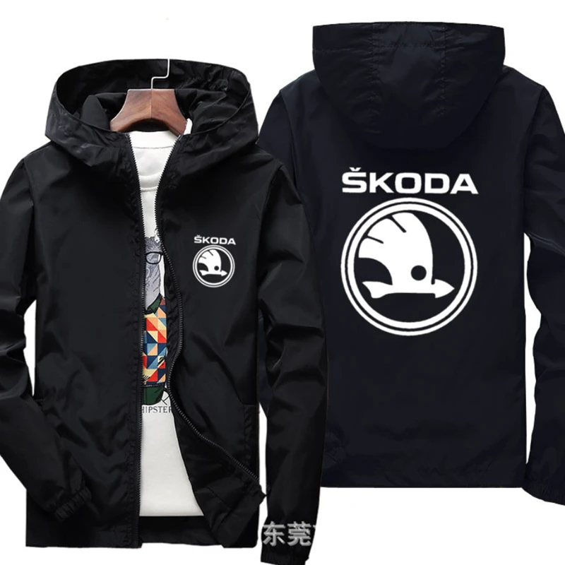 

2022motorrad Jacke Winddicht für SKODA logo Jacke Mobike Reiten Mit Kapuze Anzug Windjacke Sweatshirts Racing zipper Mantel