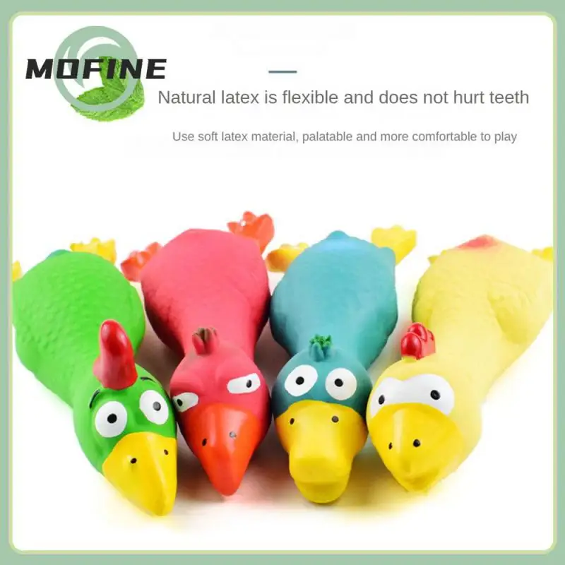 

Bite-resistant Pet Squeak Toys Teeth Cleaning Cute Puppy Chew Toys Three Colors Chicken Shape Pet Toys Dog Accessories Creative