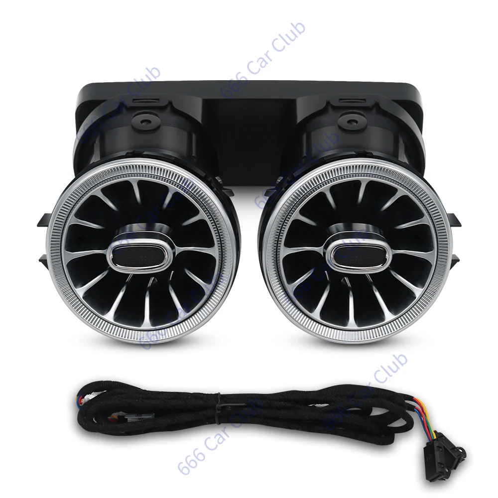 

64-цветные светодиодные задние вентиляционные отверстия для Mercedes Benz E-Coupe CLS G-Class W238 W434 C257, задняя турбина, насадка для выпуска воздуха, окружающее освещение