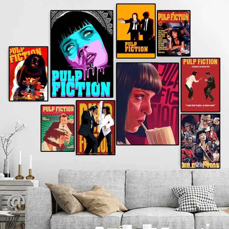 

Classic Movie Pulp Fiction Retro POSTER Canvas HD Print Personalized Wall Art Custom Painting