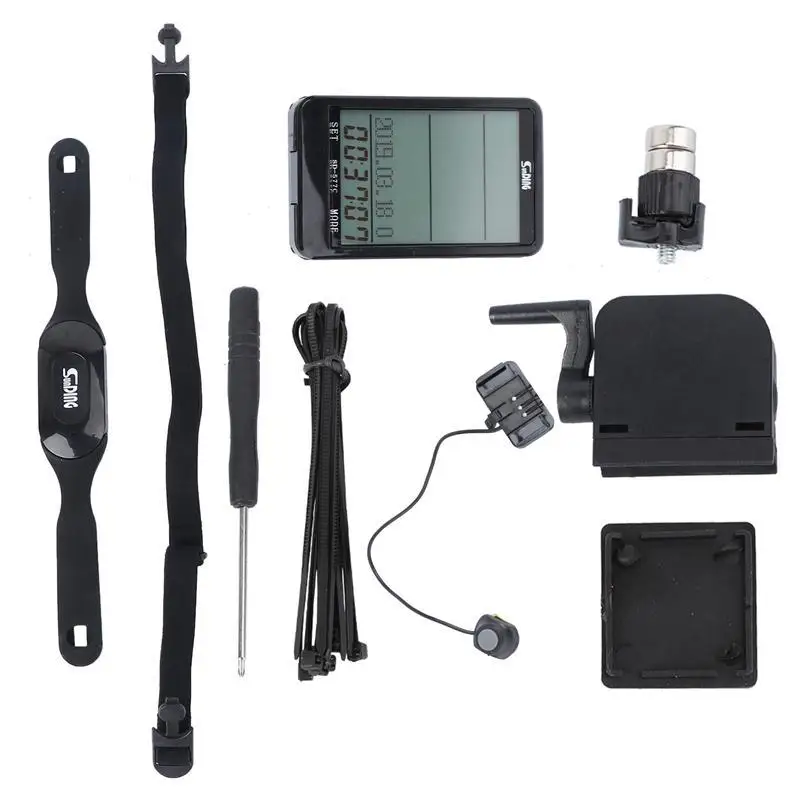 

1PC Bike Stopwatch Multi-purpose Bike Stepped Frequency Counter Bike Backlit Heart Rate Odometer for Outdoor Riding Bicycle Bike