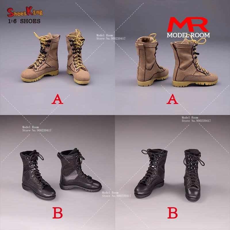 SK011 масштаб 1/6 мужские боевые ботинки Армейская Обувь с отверстиями модель