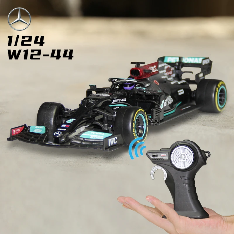 Модель гоночного автомобиля Formula One Mercedes-AMG F1 Team 1/24 W10 #44 RC с дистанционным управлением, подарок для мальчика на Рождество W12