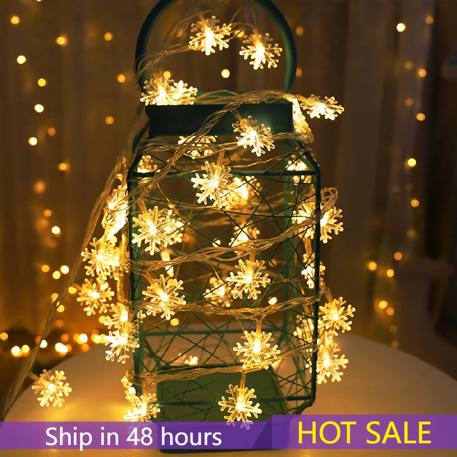 

СВЕТОДИОДНАЯ Гирлянда в виде снежинок, 1,5 м/6 м