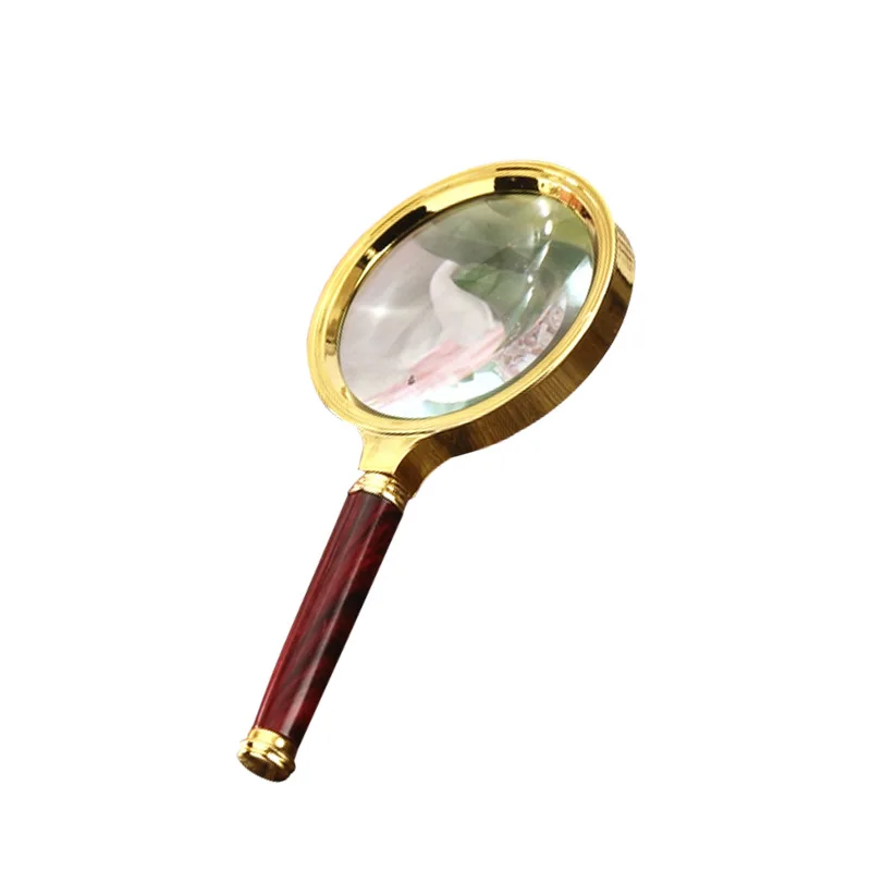 

SYZM Magnifying Glass HD 10 Times Old Man Reading Hand-held Jewelry and Jade Identification 60mm/70mm/80mm/90mm Tool