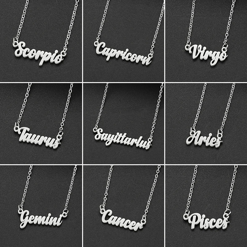 Ожерелье 12 знаков зодиака с созвездиями для женщин и мужчин модное колье