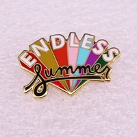 endless summer rainbow fashionable creative cartoon brooch lovely enamel badge clothing accessories