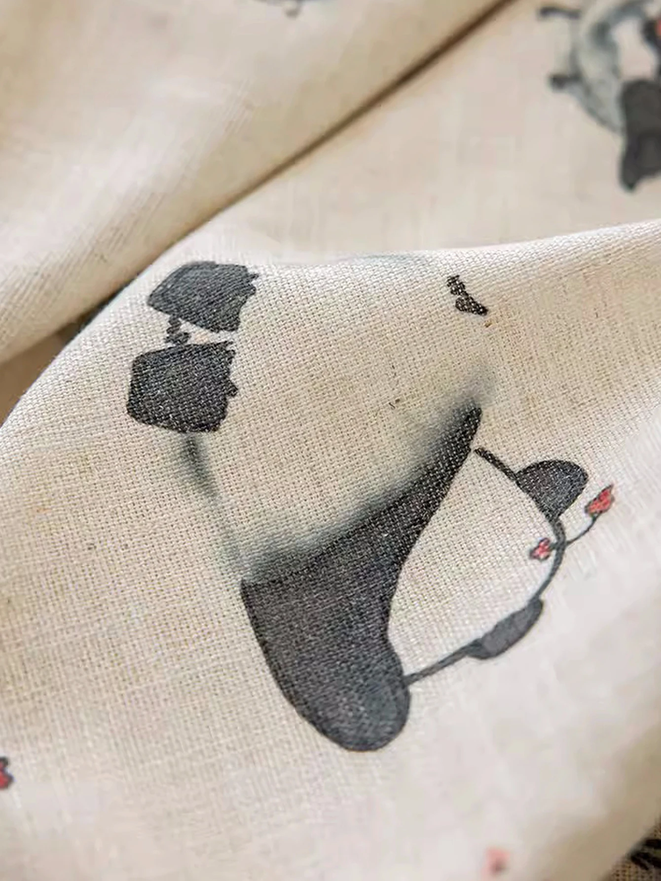 Полупрозрачные занавески из хлопка и льна с вышивкой 1 шт.