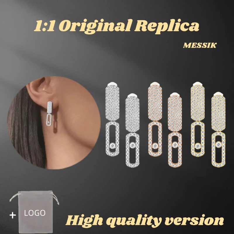 Новинка 2024 серьги в стиле Messik официальный сайт серия IMPERIAL MOVE роскошные с